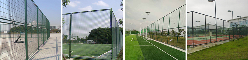 籠式足球圍網又名球場隔離網、運動場護網、球場防護網,網球場防護網,體育圍網,學校圍網,校園圍網。是專門為體育場設計的新型防護產品,此品網體高、防攀爬能力強。體育場圍網屬于場地圍網的一種,它又被稱為:"體育圍網",可以在現場施工安裝圍柱,圍網。產品***大特點是靈活性強,可根據要求隨時調整網片的結構,造型和尺寸。 籠式足球圍網的編織方法:編織焊接而成。 規格: 1.包塑絲經:3.8mm; 2.網孔:50mm X 50mm; 3.尺寸:3000mm X 4000mm; 4.立柱:75/2.5mm; 5.橫柱:48/2mm; 防腐處理:電鍍、熱鍍、噴塑、浸塑。 籠式足球圍網優點:具有防腐、防老化、抗曬、耐候、色彩鮮亮、網面平整,不易受外力撞擊變形、現場施工安裝、靈活性強(可根據現場要求隨時調整造型和尺寸)。 特殊籠式足球圍網可加工定做,價格優惠!